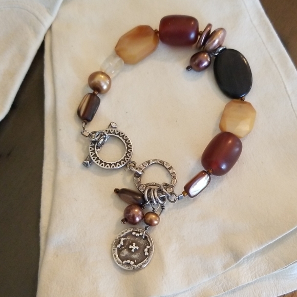 Silpada ~ Earthy Natural Beaded Bracelet - Picture 4 of 6